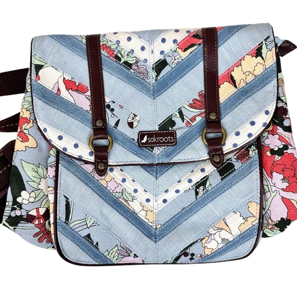 NWT Sakroots Artist Circle Convertible Backpack Sky Blue - Picture 9 of 16